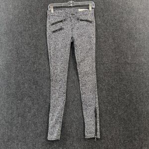 Rag & Bone Jeans Pants Women's 25 Black White Skinny Zip Ankle Made USA Linton